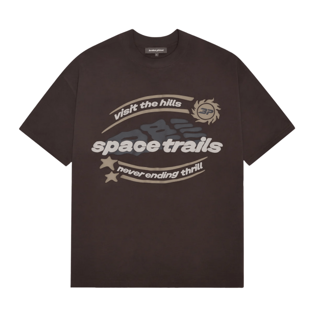 Broken Planet Market Space Trails T-Shirt Mocha Brown