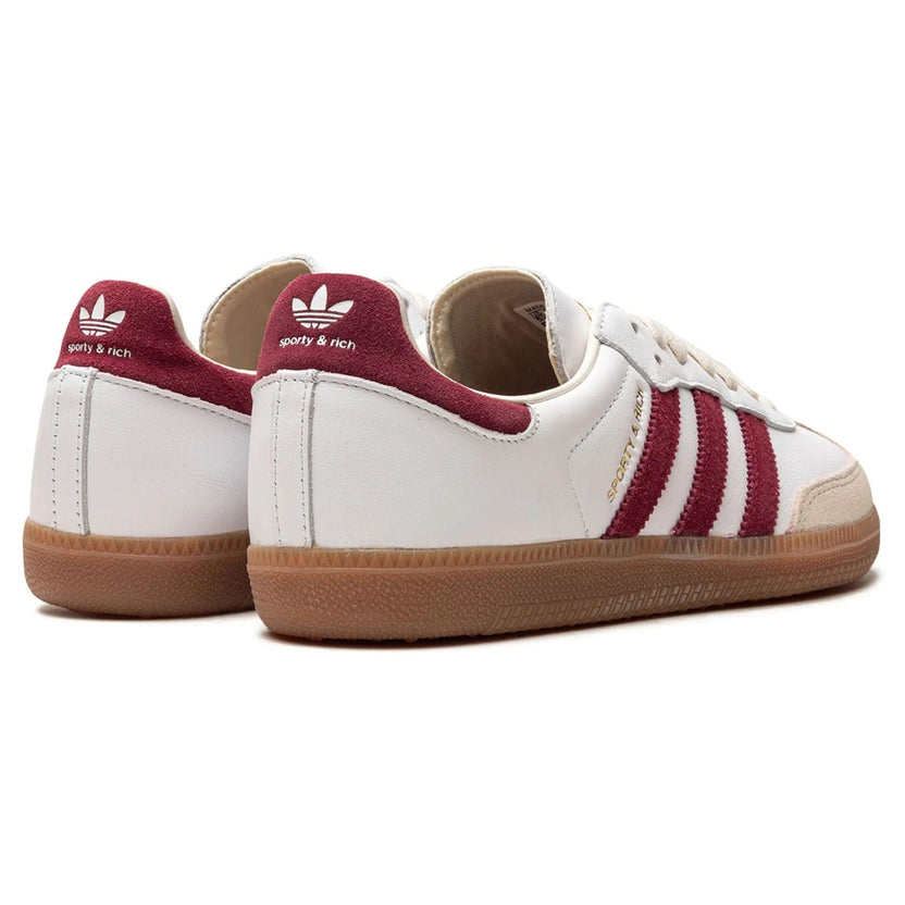 Adidas Samba OG x Sporty & Rich White Burgundy