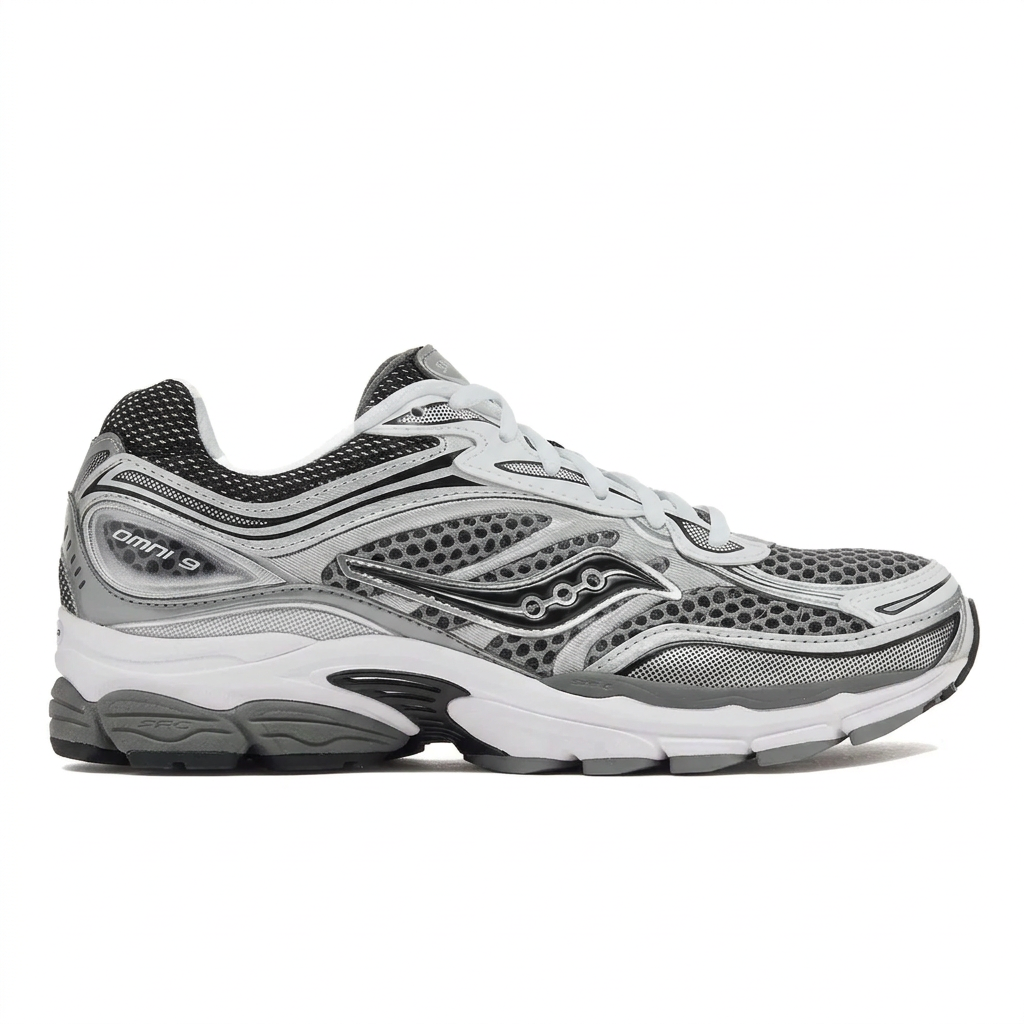 Revised Grey Silver Saucony framing
