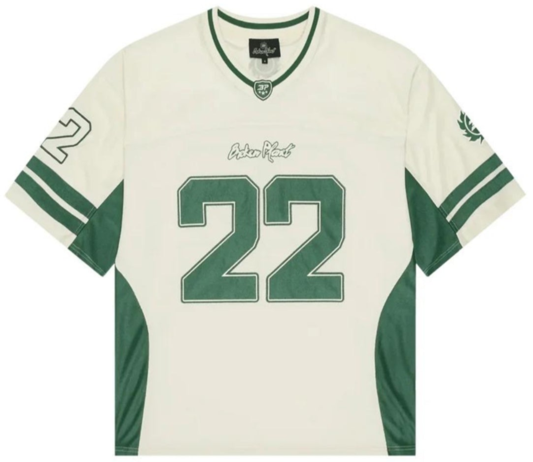 Broken Planet Market Football Jersey Green/Cream