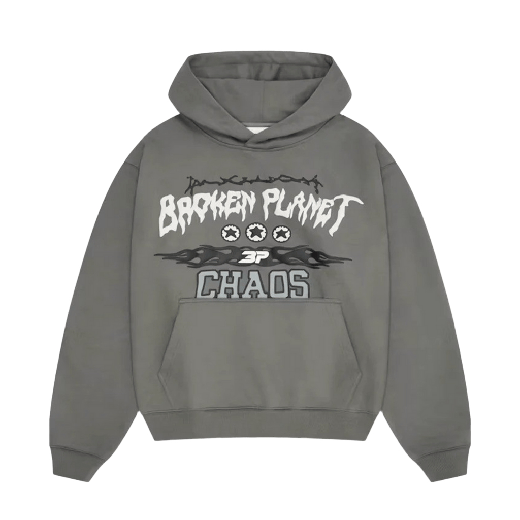 Broken Planet Market 'Chaos' Gunmetal Grey Hoodie