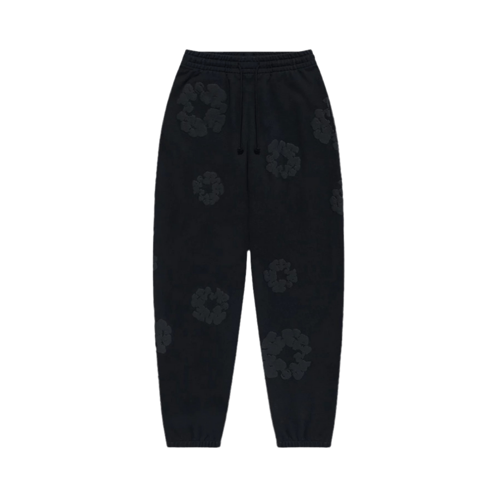 Denim Tears Cotton Wreath Sweatpants Black Monochrome