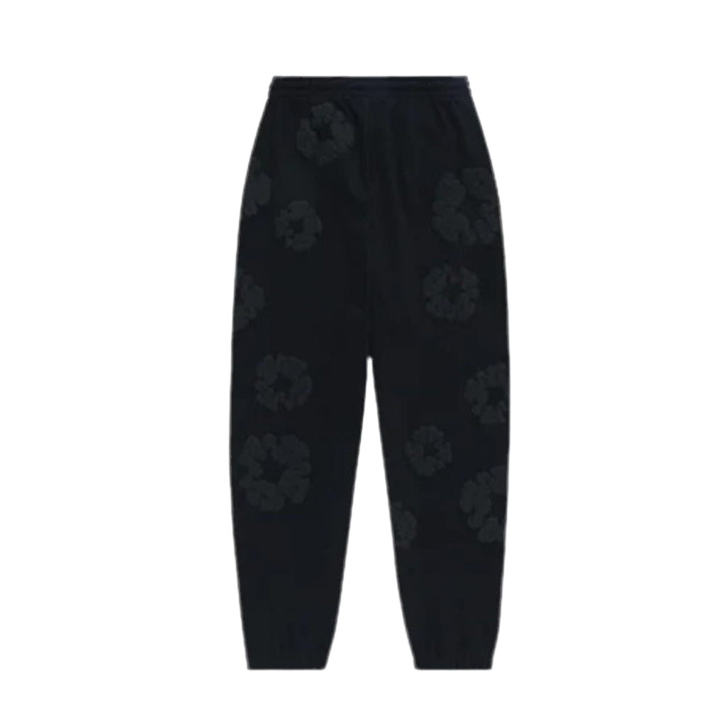 Denim Tears Cotton Wreath Sweatpants Black Monochrome