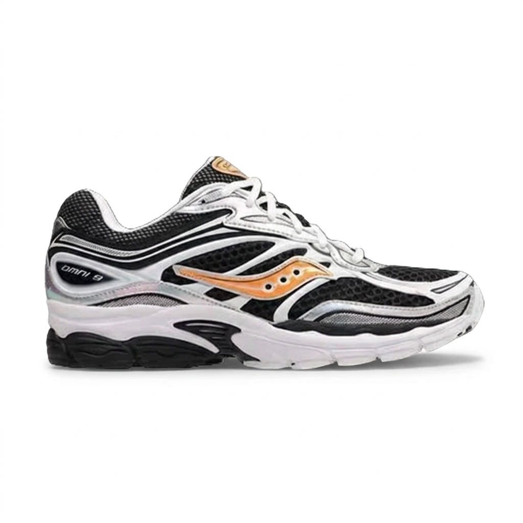 SAUCONY PROGRID OMNI 9 WHITE ORANGE BLACK